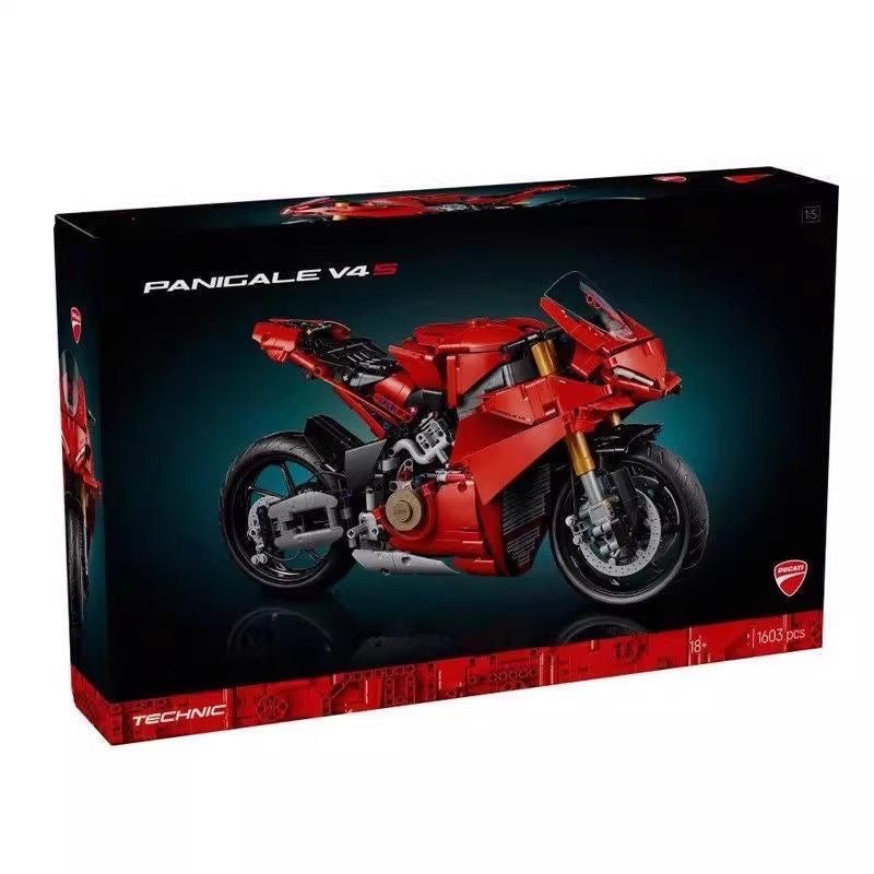 Ducati Panigale V4 S Building Block Set with LED Light Kit – 1603 Pcs