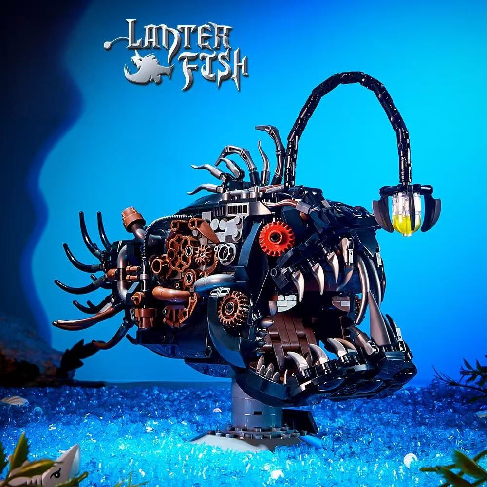 Build the Beast of the Deep — Mechanical Lantern Fish Steampunk Building Set