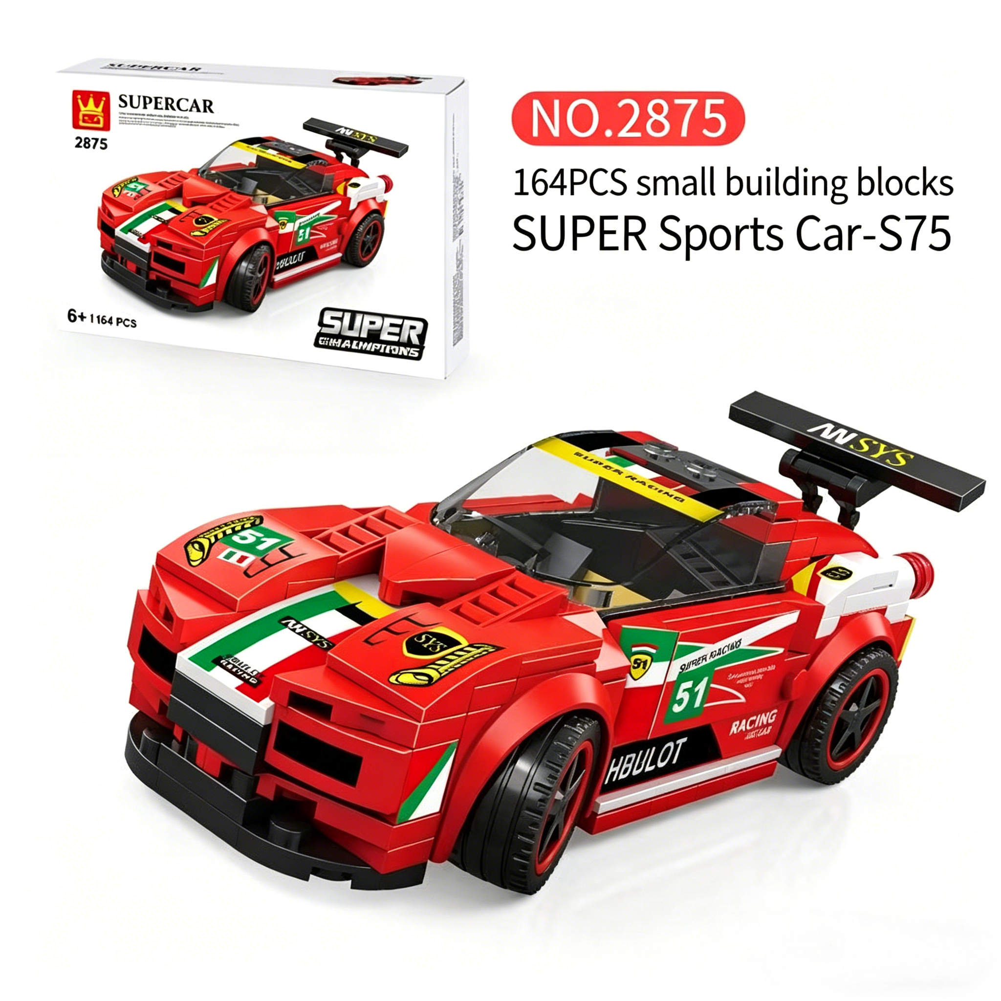 Cool Racing Car Bricks Collection Set | F1 Formula Sports Car Building Toy | Multiple Controllable Parts