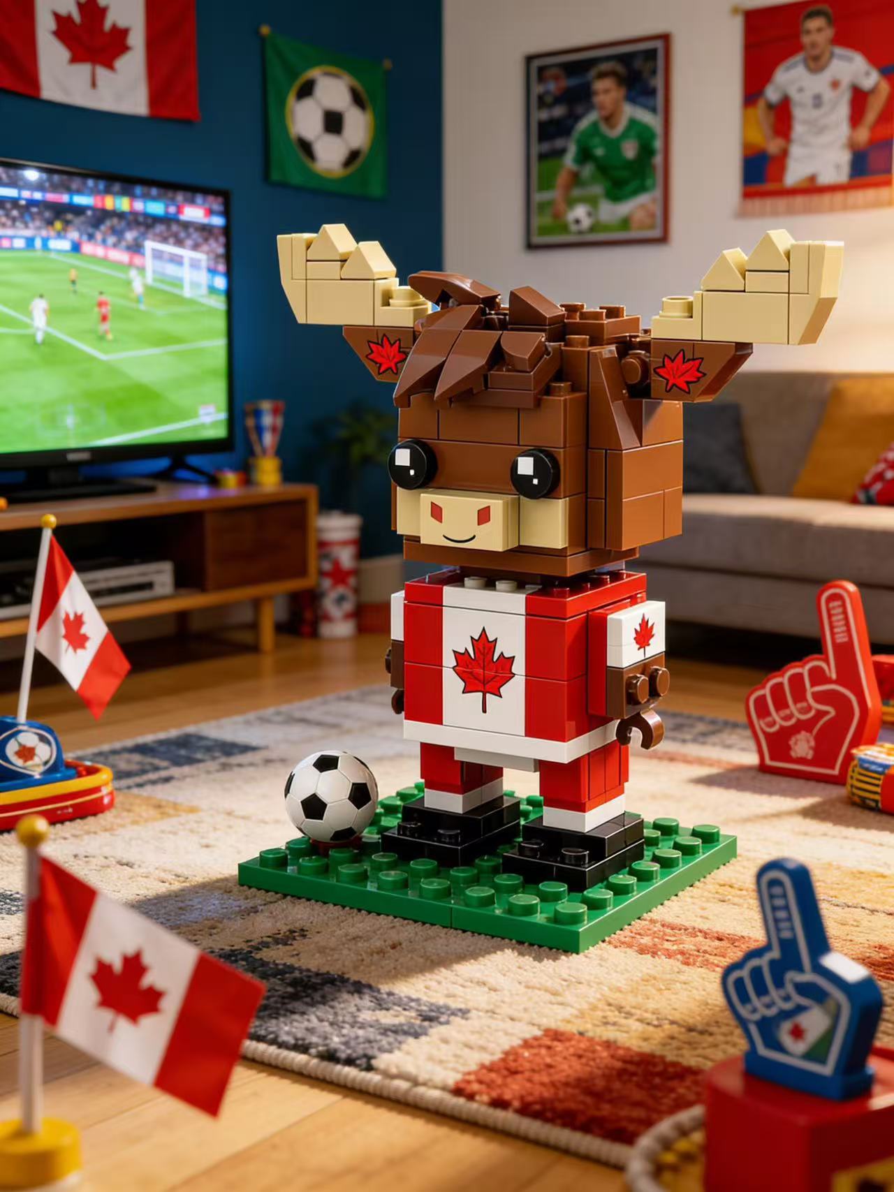 2026 World Cup Mascot Building Blocks Collection - USA Eagle, Canada Moose, Mexico Jaguar