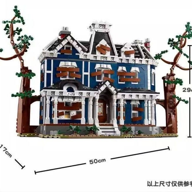Stranger Things Haunted Mansion Building Block Set – Multi-Level Modular House with Minifigures