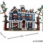 Stranger Things Haunted Mansion Building Block Set – Multi-Level Modular House with Minifigures