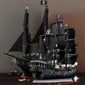 Black Pearl Pirate Ship Building Block Set – 2862 Pcs | Full Black Sails | Multiple Minifigures & Rowboat