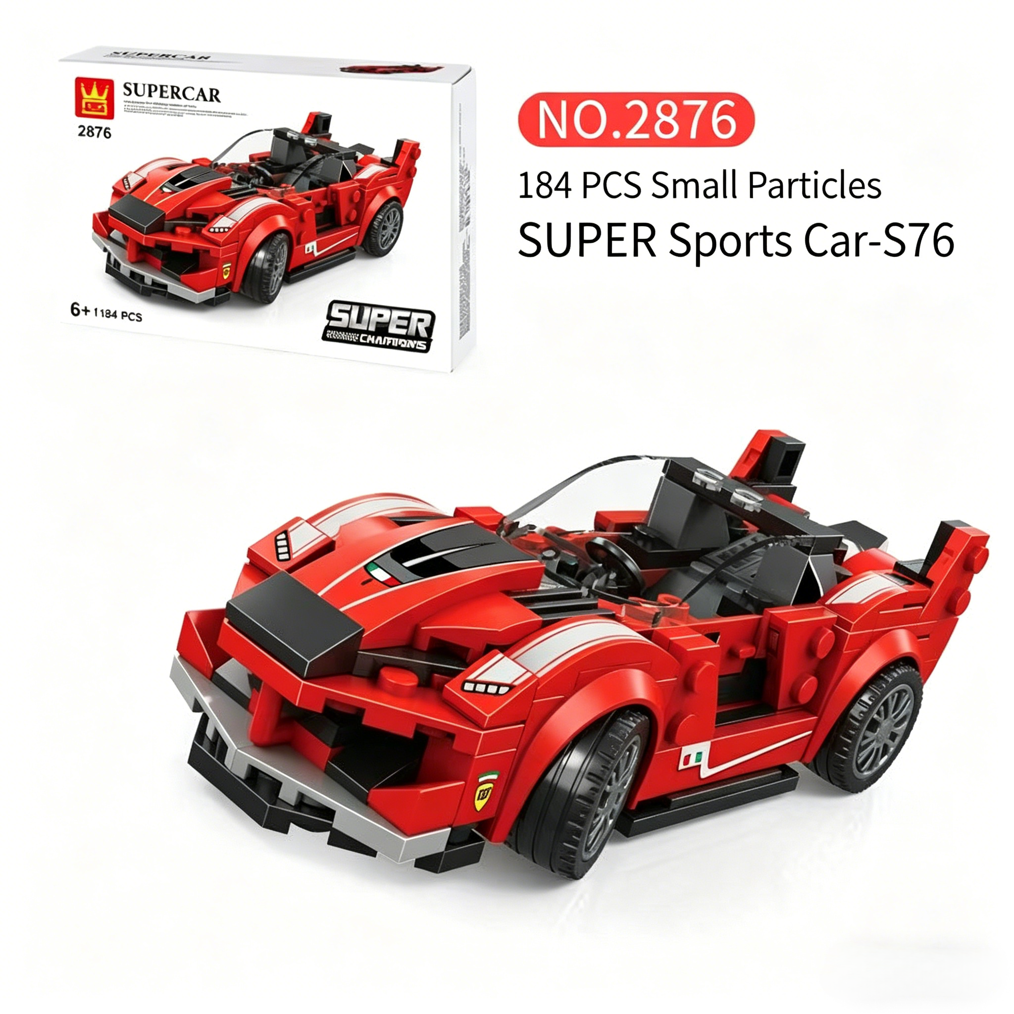 Cool Racing Car Bricks Collection Set | F1 Formula Sports Car Building Toy | Multiple Controllable Parts