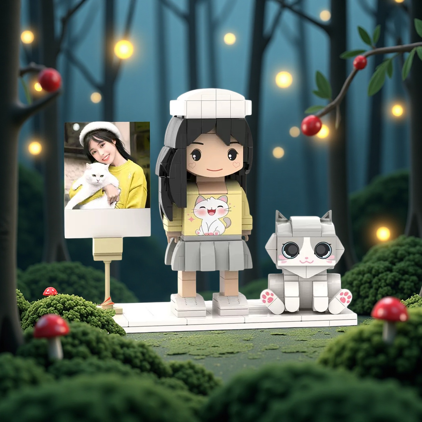 Custom Minifigure Photo Frame – Personalized Brick Figure with Your Photo