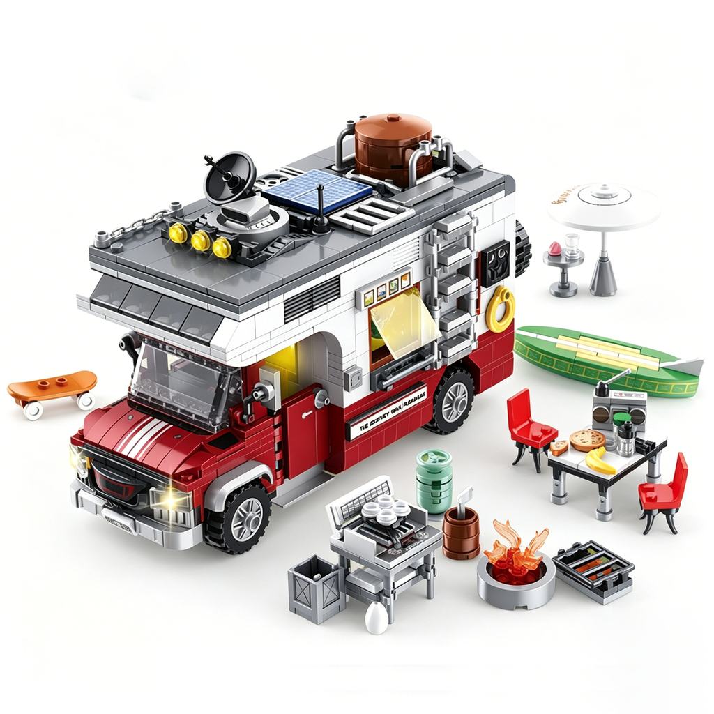 🏕️ Ensemble de blocs de construction Camping-car | La liberté en kit