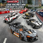 Cool Racing Car Bricks Collection Set | F1 Formula Sports Car Building Toy | Multiple Controllable Parts