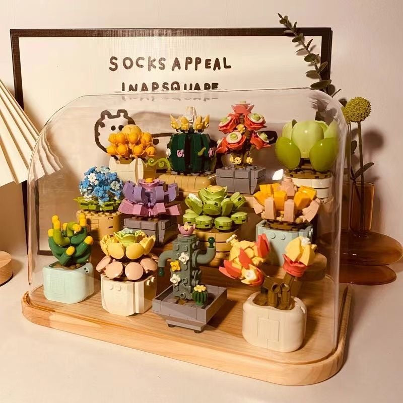 Eternal Building Block Flower Blind Box — Receive a Random Building Block Flower
