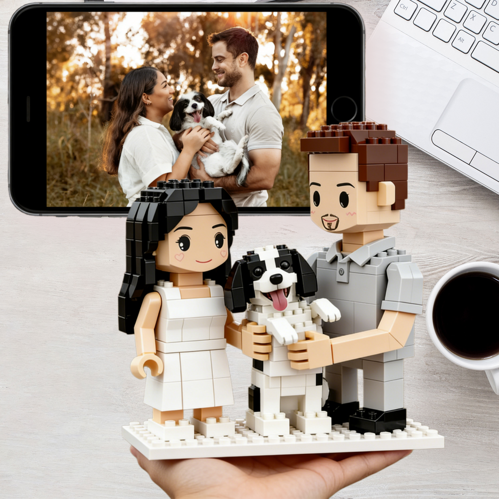 Custom Brick Figure | Personalized Minifigure from Your and Your Friend's Photo