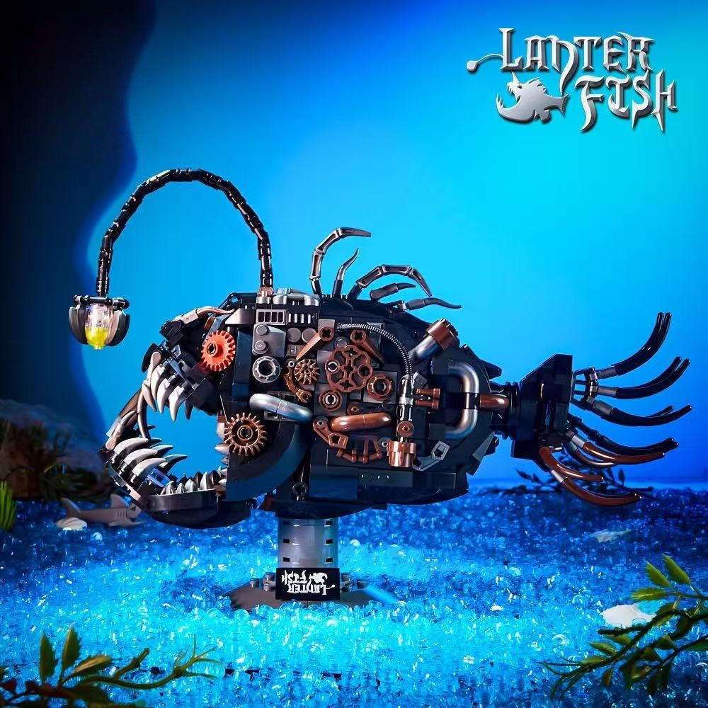 Build the Beast of the Deep — Mechanical Lantern Fish Steampunk Building Set