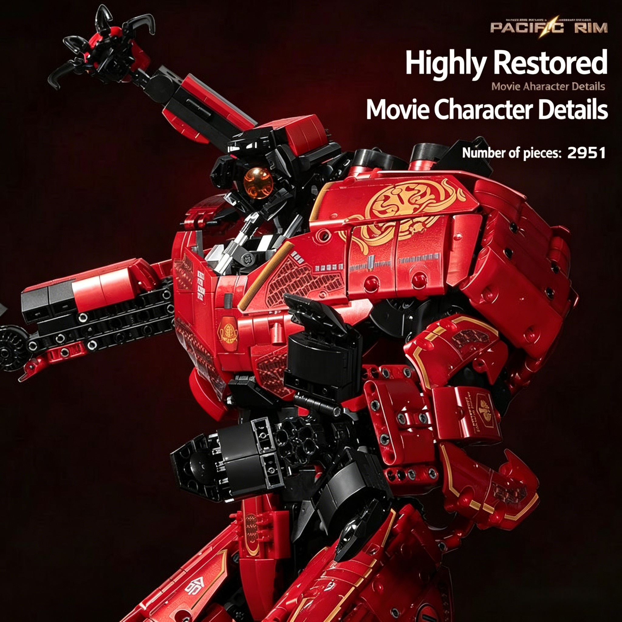 Pacific Rim Jaeger Series: Crimson Typhoon Mecha 2951PCS Building Block Set
