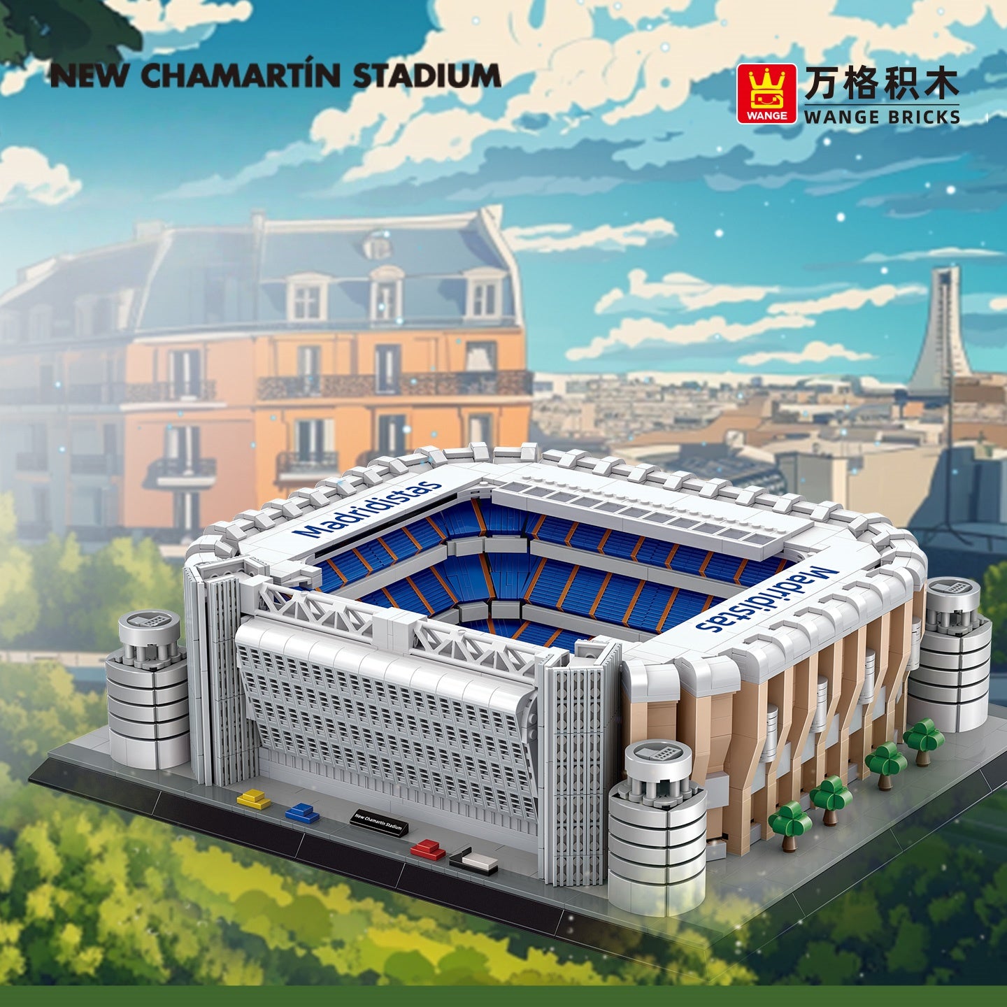 Real Madrid Bernabéu Stadium Building Blocks Set | 3471pcs Iconic Architecture Model Kit | Premium Football Landmark Collection