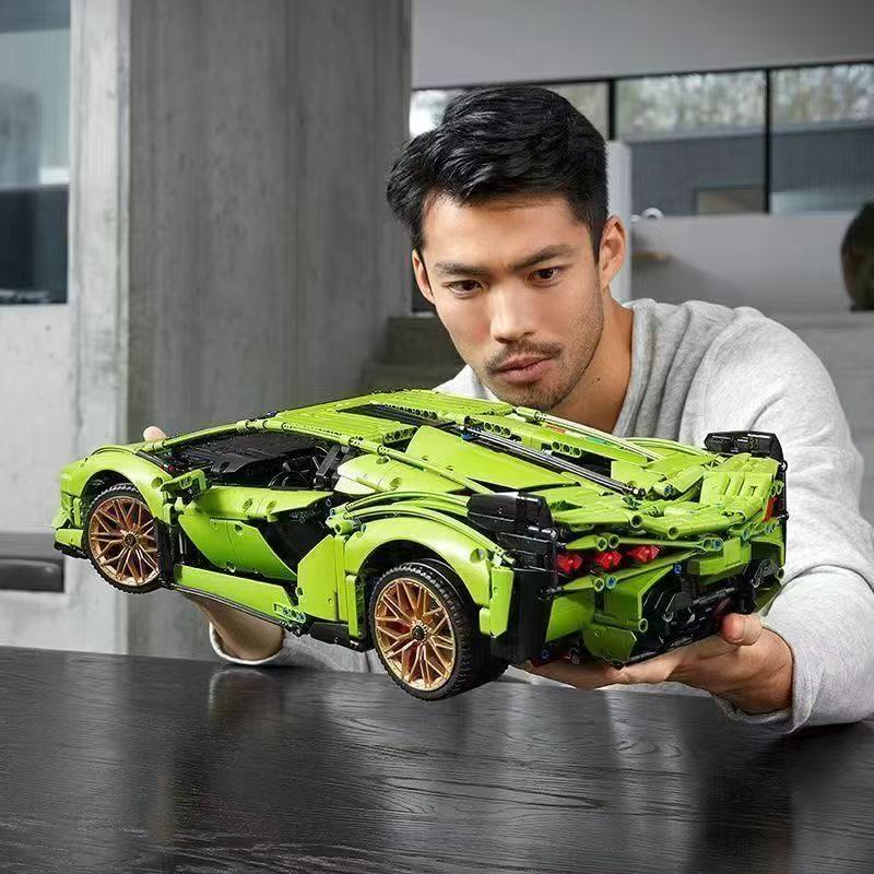 3696 PCS Lamborghini Sián FKP 37 Technic Building Blocks Set | 1:8 Scale Supercar Model Kit | Premium Collector's Edition