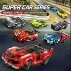 Cool Racing Car Bricks Collection Set | F1 Formula Sports Car Building Toy | Multiple Controllable Parts