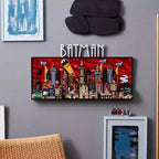 Batman: The Animated Series – Gotham City Skyline Building Block Set | 76cm Wall Display | 4 Minifigures
