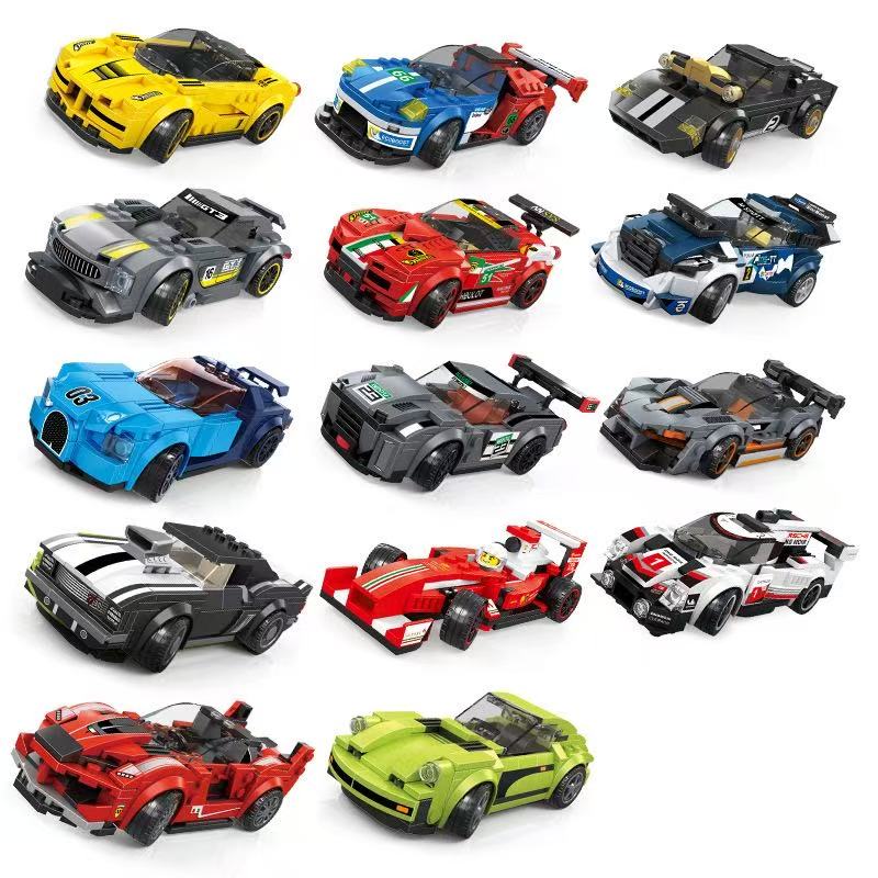 Cool Racing Car Bricks Collection Set | F1 Formula Sports Car Building Toy | Multiple Controllable Parts