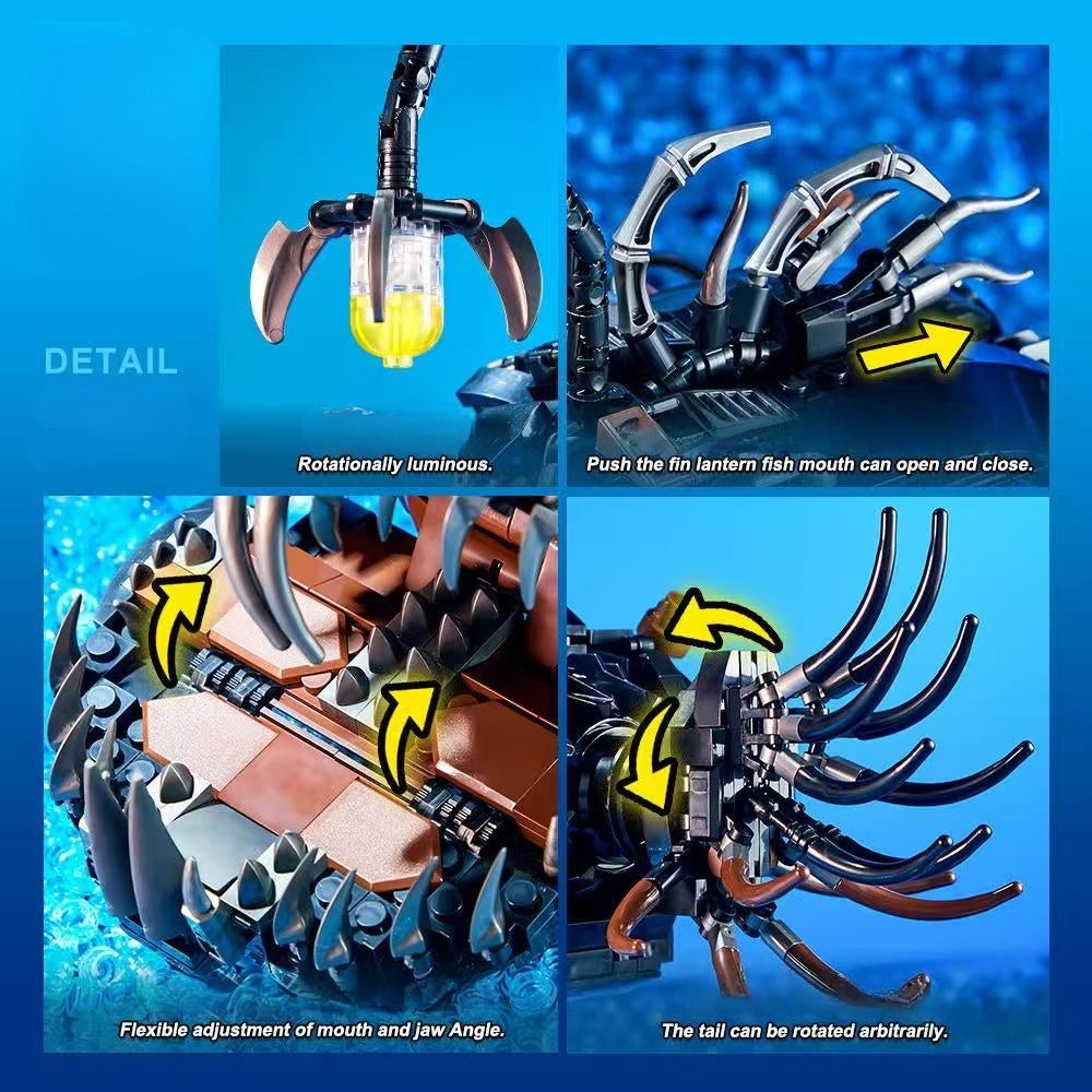 Build the Beast of the Deep — Mechanical Lantern Fish Steampunk Building Set