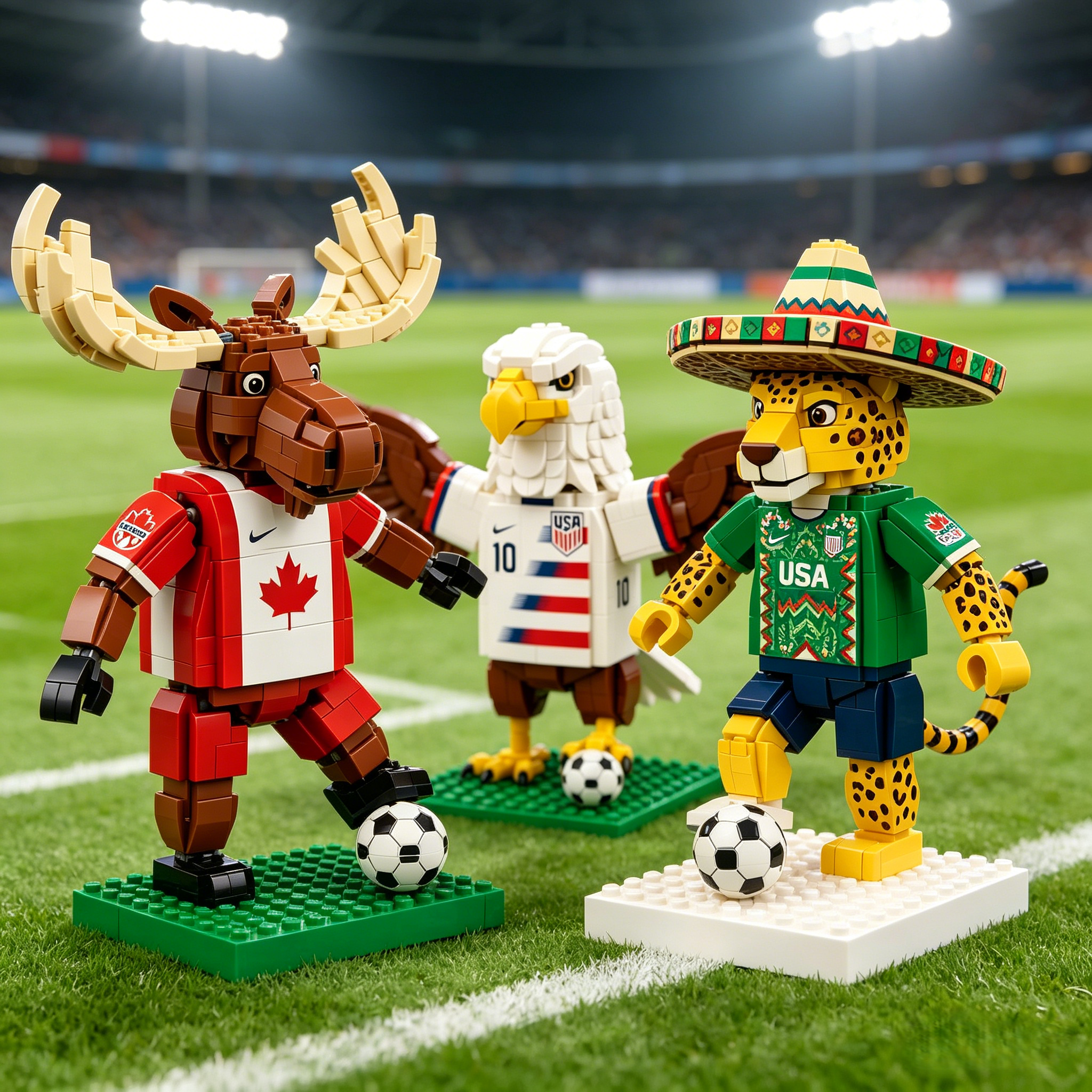 2026 FIFA World Cup Mascot Building Block Figures Set of 3