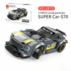 Cool Racing Car Bricks Collection Set | F1 Formula Sports Car Building Toy | Multiple Controllable Parts