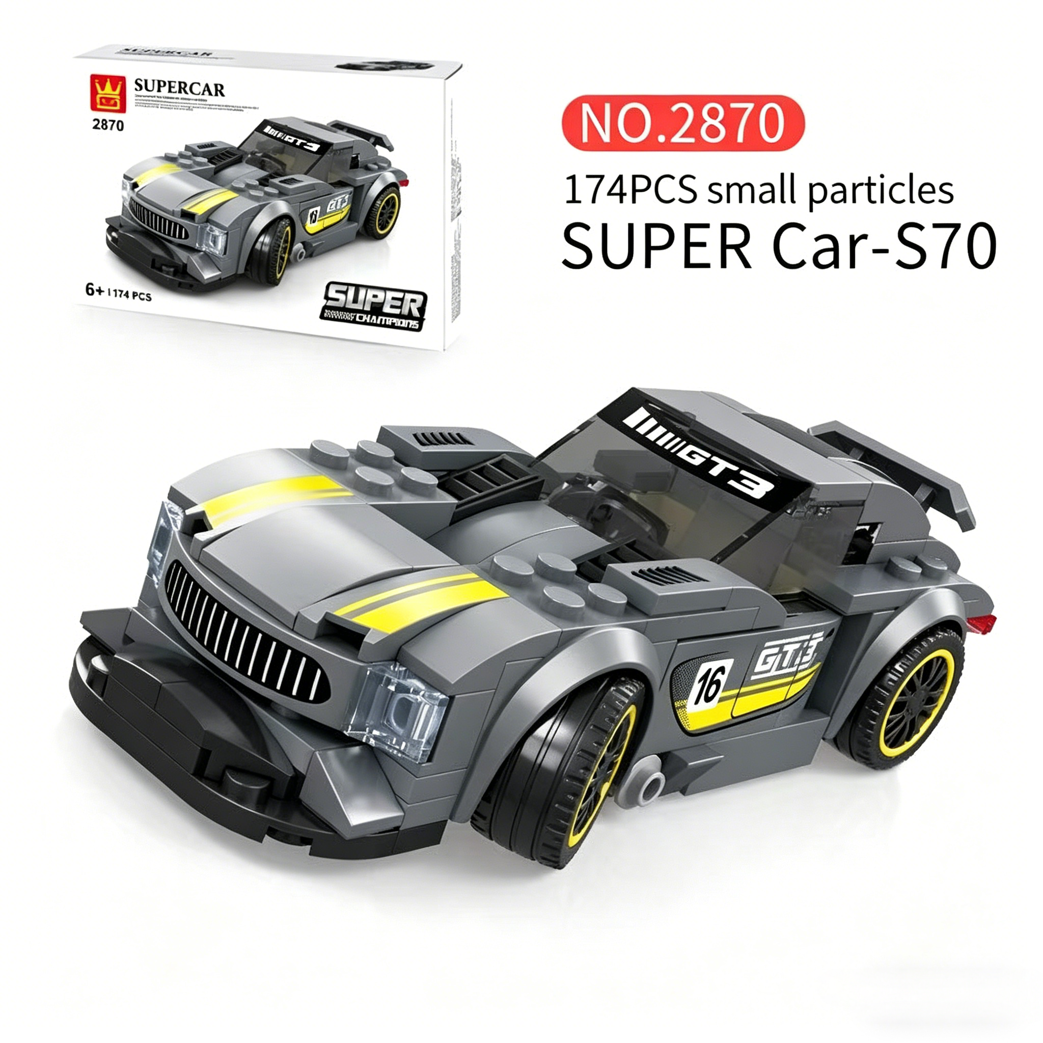 Cool Racing Car Bricks Collection Set | F1 Formula Sports Car Building Toy | Multiple Controllable Parts