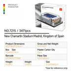 Real Madrid Bernabéu Stadium Building Blocks Set | 3471pcs Iconic Architecture Model Kit | Premium Football Landmark Collection