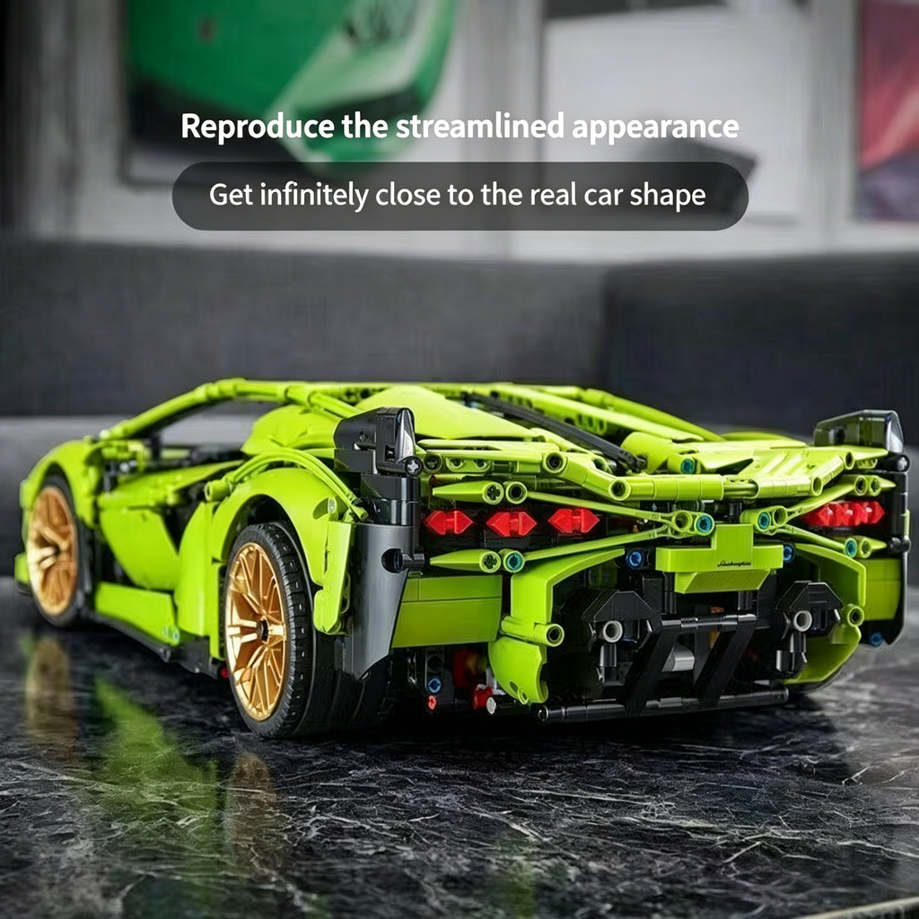 3696 PCS Lamborghini Sián FKP 37 Technic Building Blocks Set | 1:8 Scale Supercar Model Kit | Premium Collector's Edition