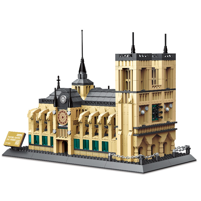 Maquette 3D de la Cathédrale Notre-Dame de Paris | 1382 pièces Modèle d'Architecture Gothique | Meilleur Cadeau pour les Amateurs d'Architecture et d'Histoire