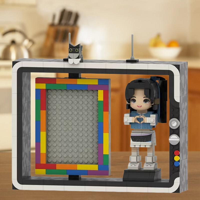 Custom Minifigure Photo Frame – Personalized Brick Figure with Your Photo