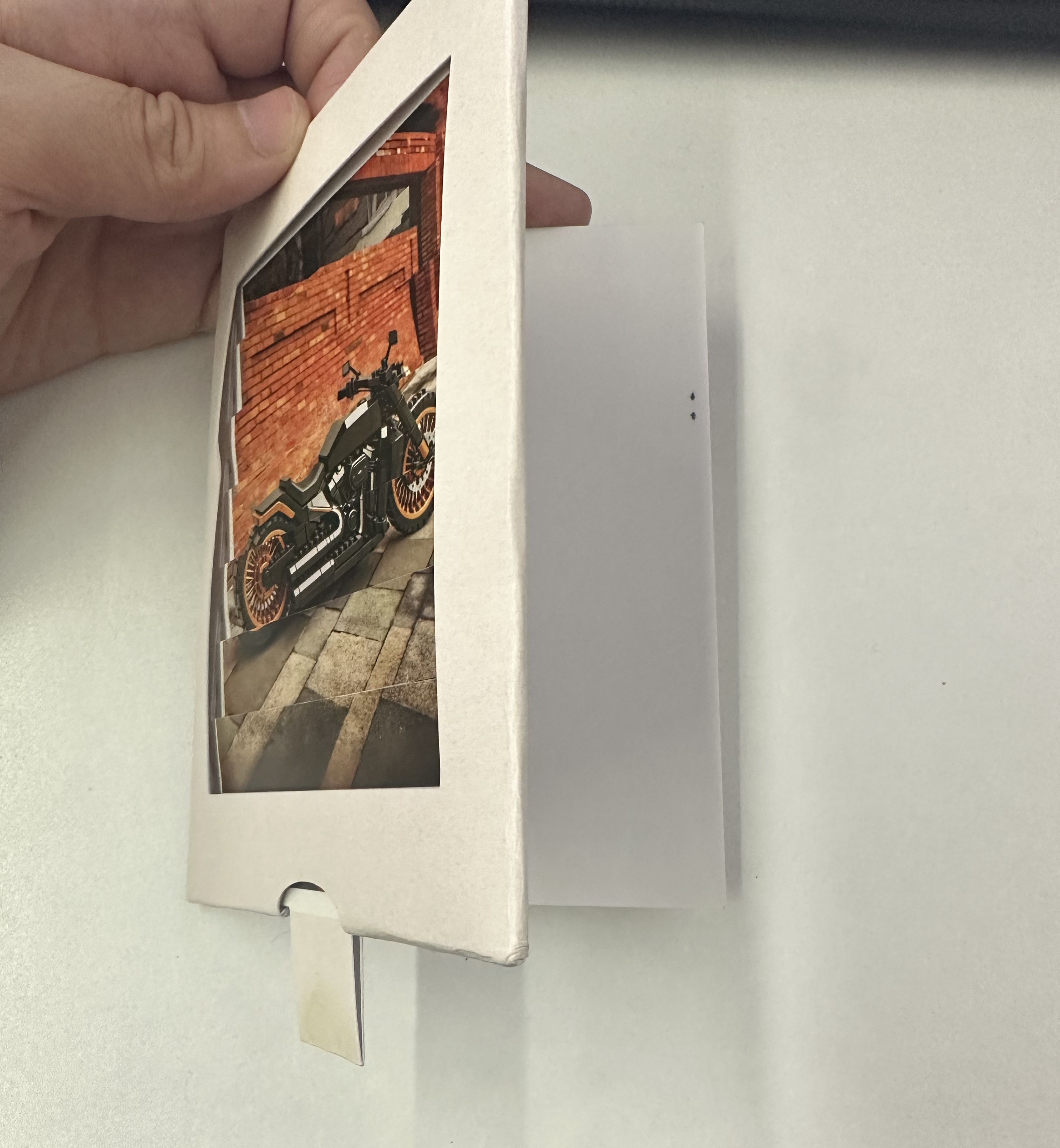 Sliding Reveal Greeting Card – Custom Brick vs. Original Photo