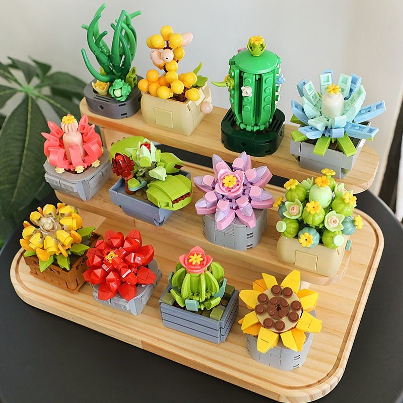 Eternal Building Block Flower Blind Box — Receive a Random Building Block Flower