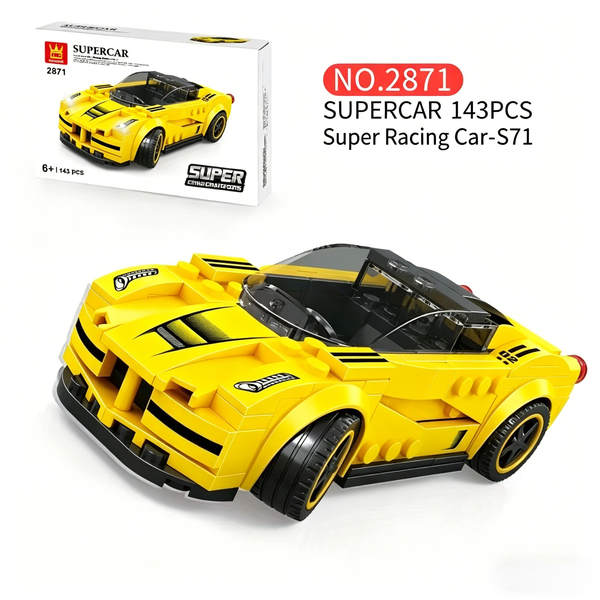 Cool Racing Car Bricks Collection Set | F1 Formula Sports Car Building Toy | Multiple Controllable Parts