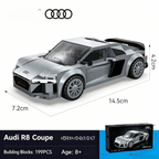 Audi R8 Coupe 199pcs Building Blocks | 1:24 Scale Speed Champion Brick Car Model | Best Gift for Audi Fans & Car Lovers