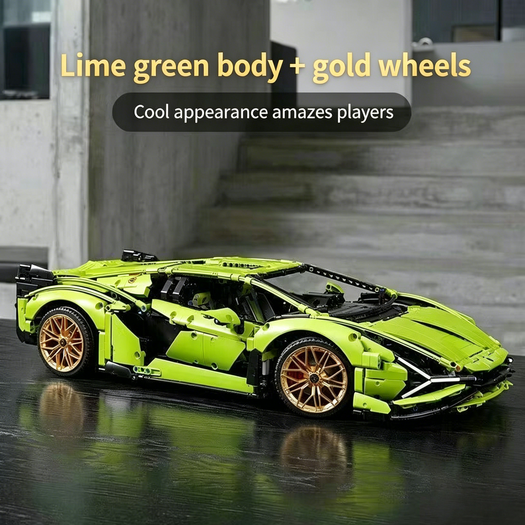 3696 PCS Lamborghini Sián FKP 37 Technic Building Blocks Set | 1:8 Scale Supercar Model Kit | Premium Collector's Edition