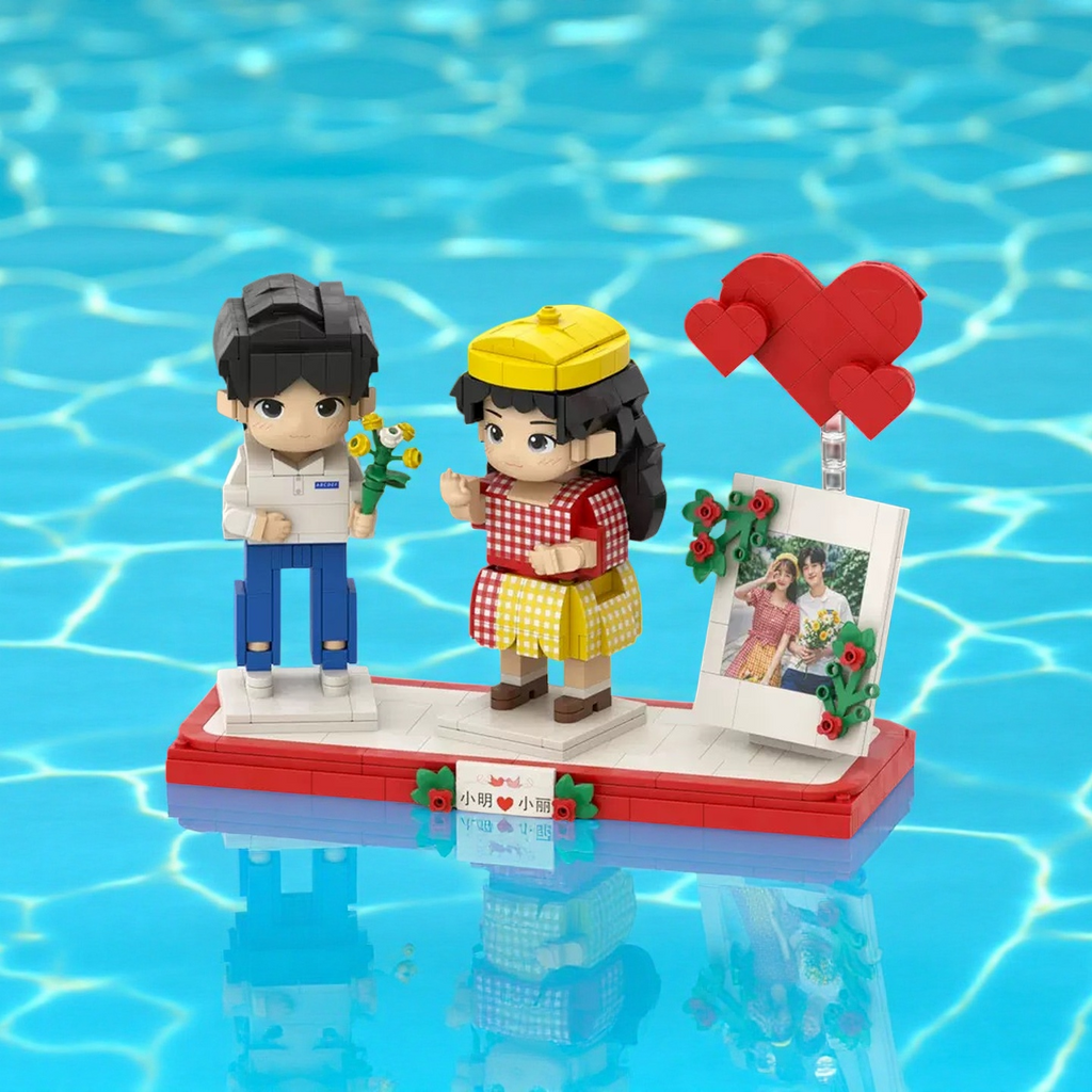 Custom Valentine's Day Minifigure – Personalized Brick Couple Gift