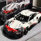 1580 PCS Technic Porsche 911 RSR Supercar - 1:10 Scale Large Building Set