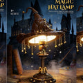 Magic Hat Lamp Building Block Set – Wizard Hat LED Desk Lamp with Gold Chain Star Pendants | 26cm | Ages 8+