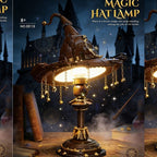 Magic Hat Lamp Building Block Set – Wizard Hat LED Desk Lamp with Gold Chain Star Pendants | 26cm | Ages 8+