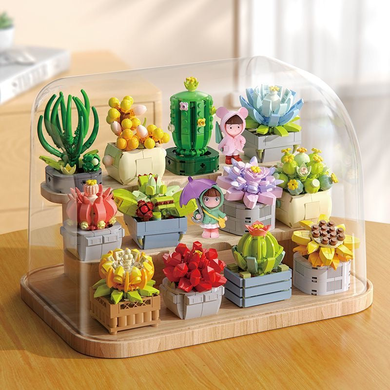 Eternal Building Block Flower Blind Box — Receive a Random Building Block Flower