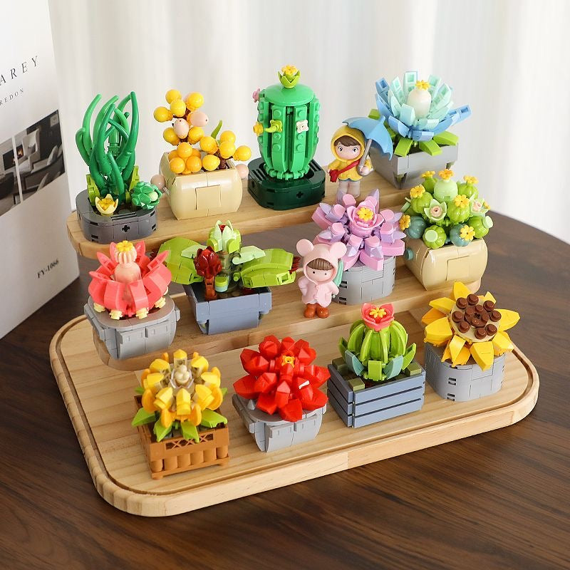 Eternal Building Block Flower Blind Box — Receive a Random Building Block Flower