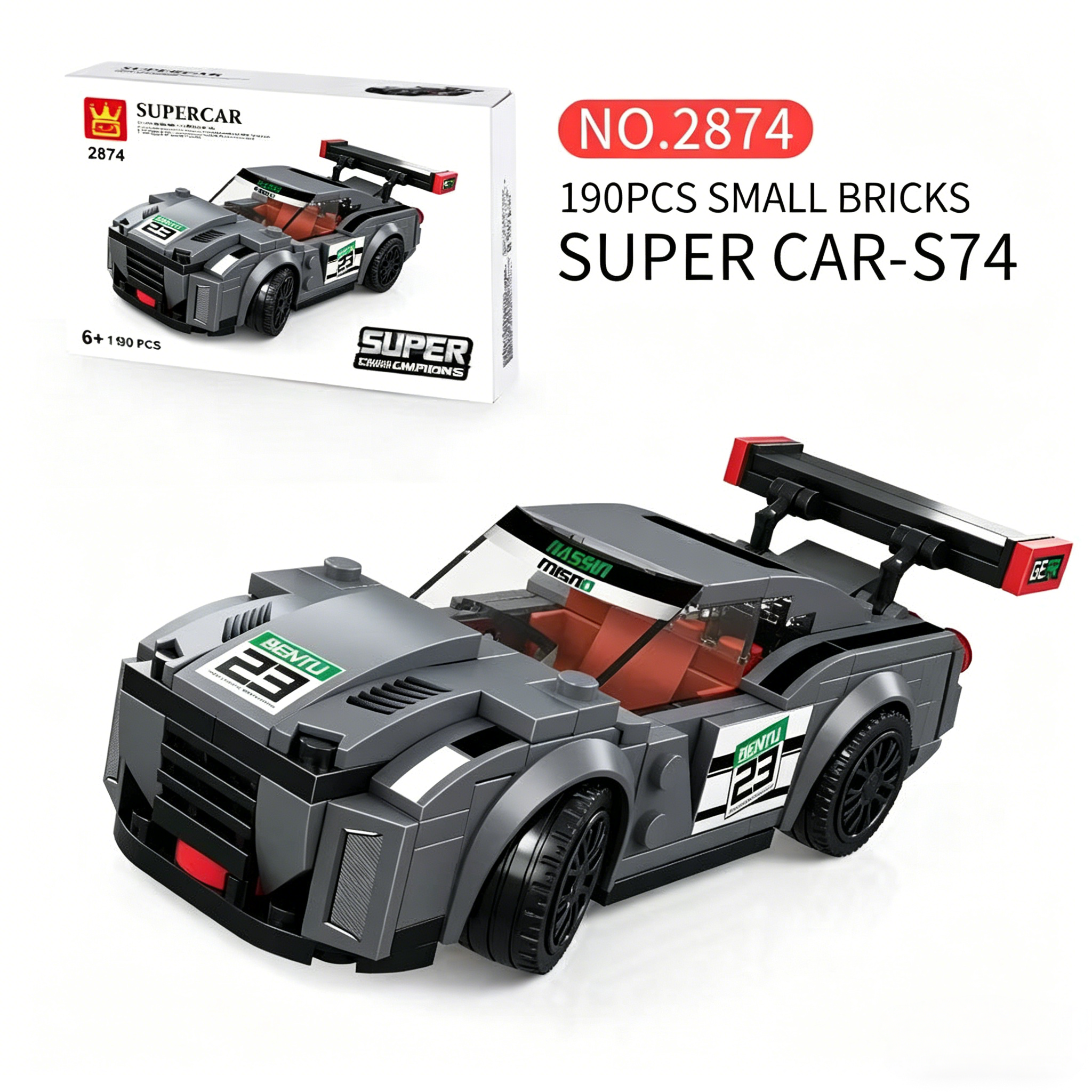 Cool Racing Car Bricks Collection Set | F1 Formula Sports Car Building Toy | Multiple Controllable Parts