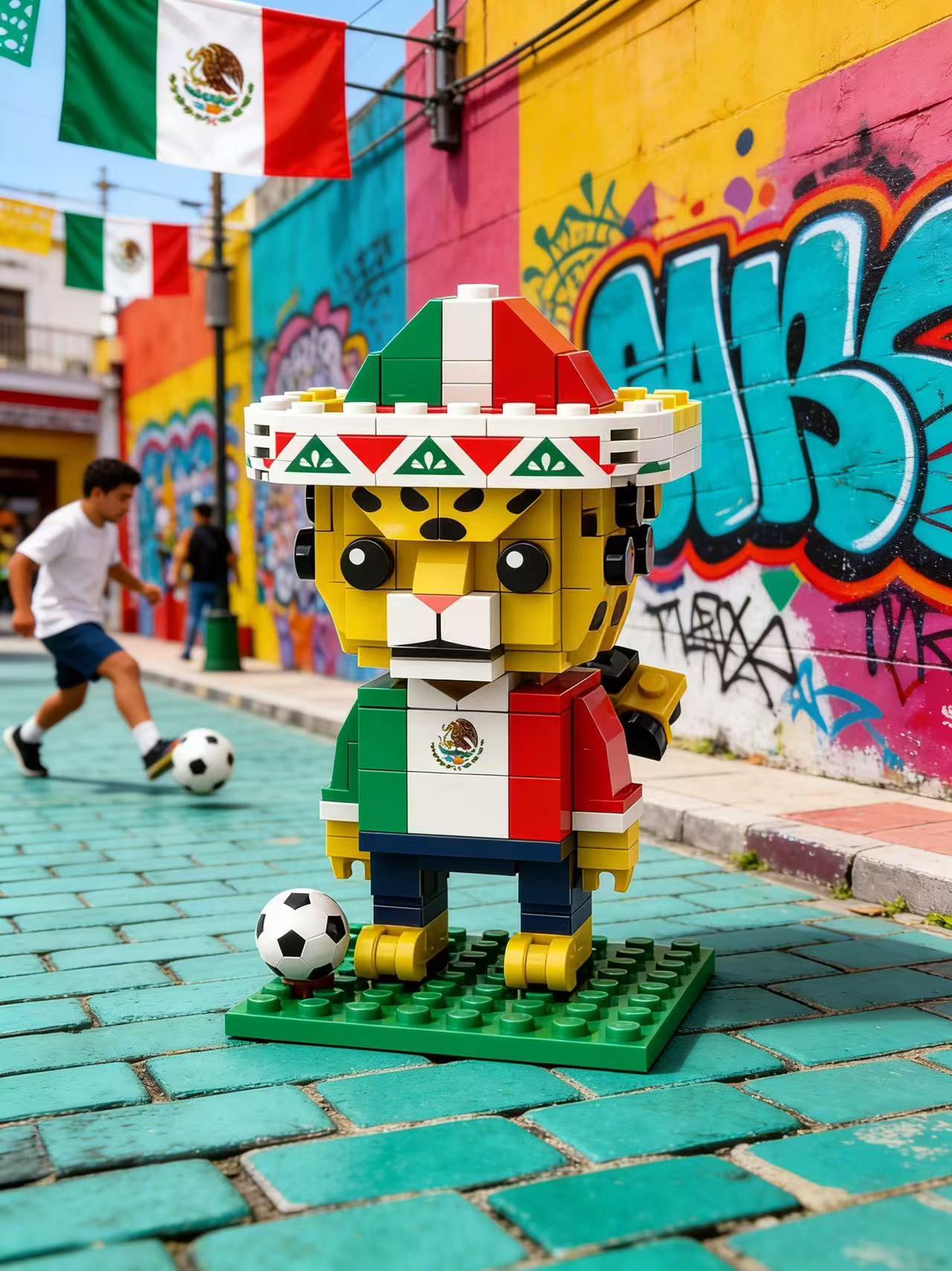 2026 World Cup Mascot Building Blocks Collection - USA Eagle, Canada Moose, Mexico Jaguar