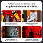 Batman: The Animated Series – Gotham City Skyline Building Block Set | 76cm Wall Display | 4 Minifigures