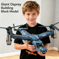 V-22 Osprey Tiltrotor Aircraft Building Block Set – 1480 Pcs | 70.7cm | 360° Rotating Propellers & Sliding Landing Gear