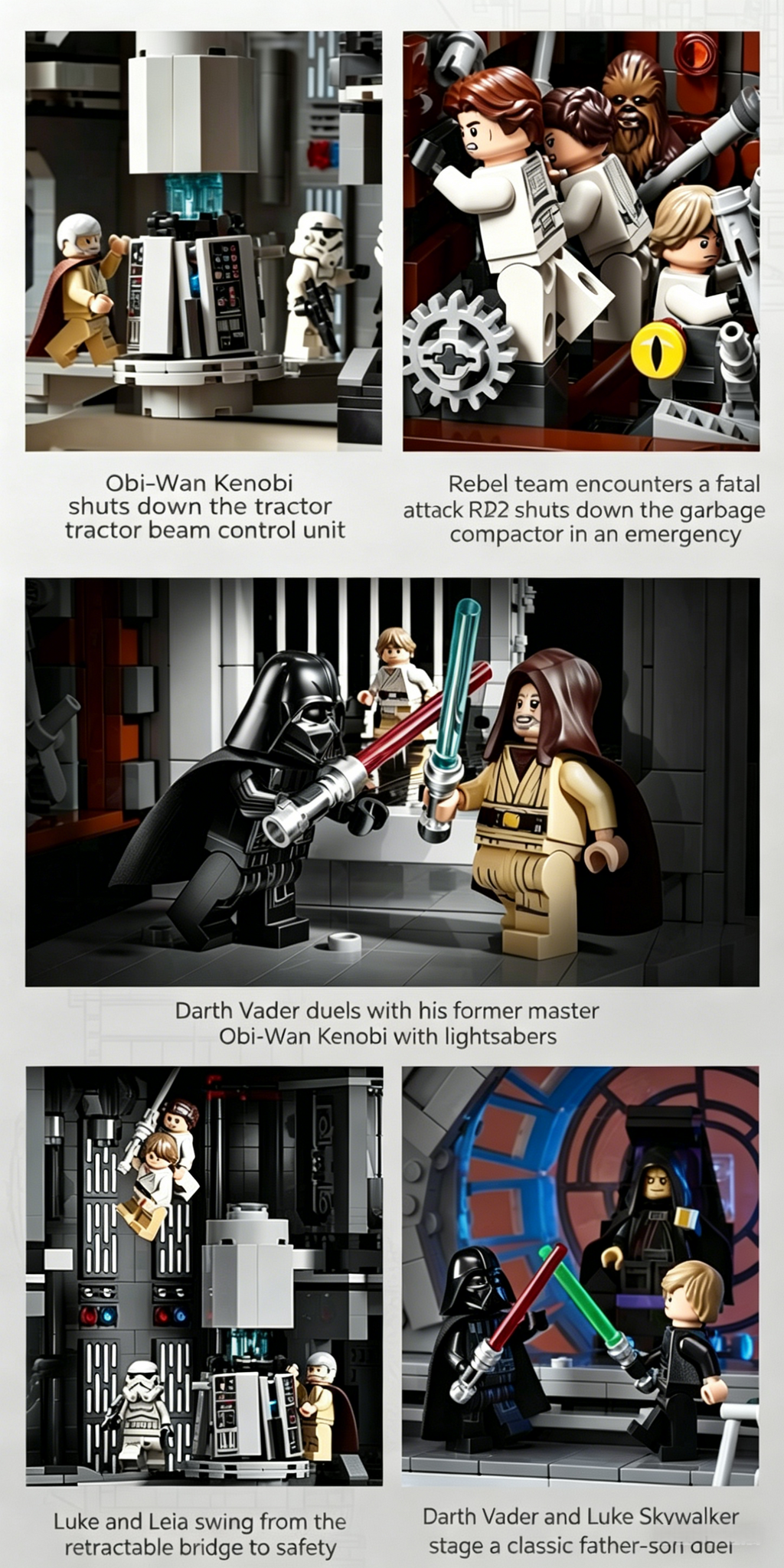 Star Wars Death Star Building Block Set – 9023 Pcs | 79cm | Multi-Level Interior Scenes & Minifigures