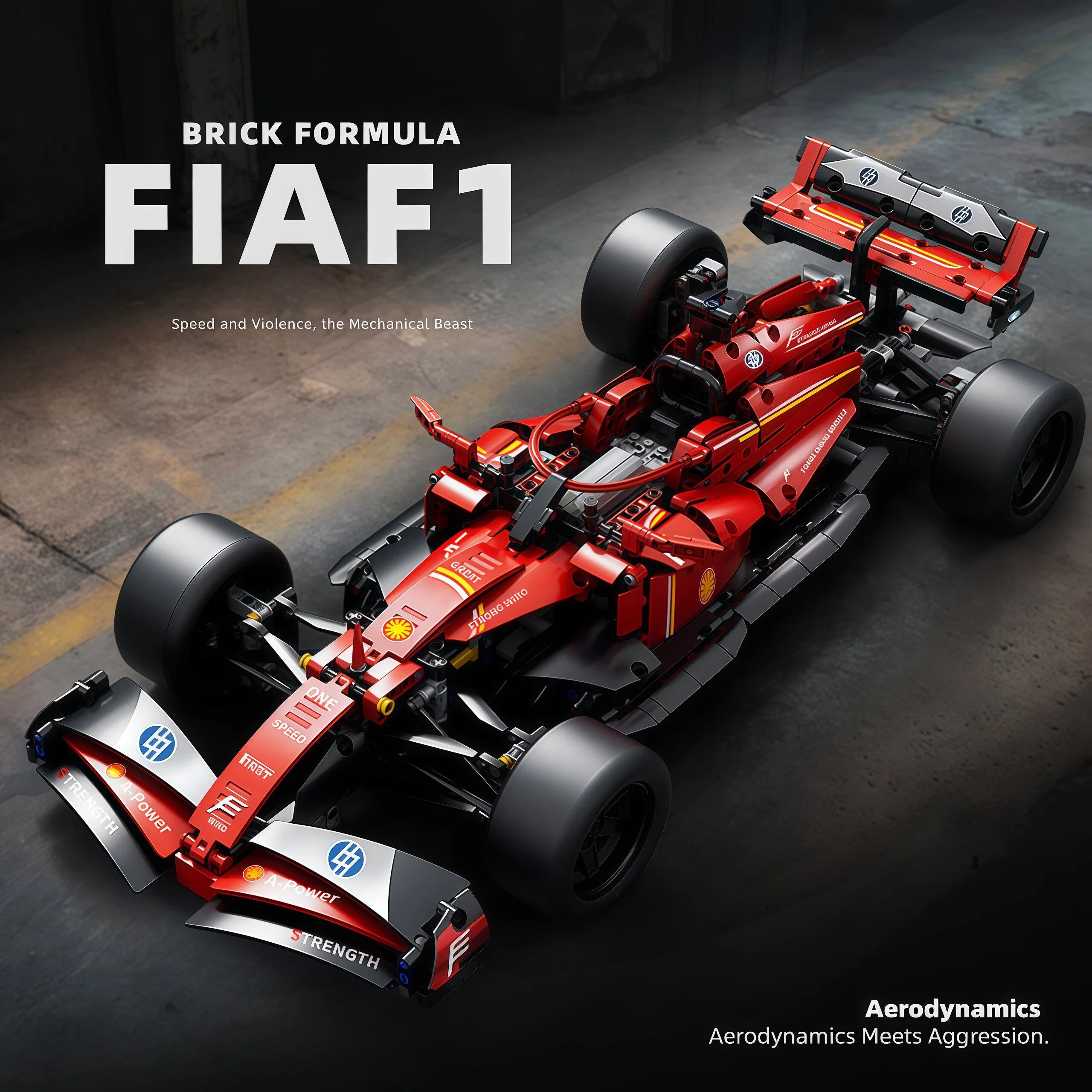 Brick Formula F1 Racer – Speed, Power & Precision in Every Piece（1:10）