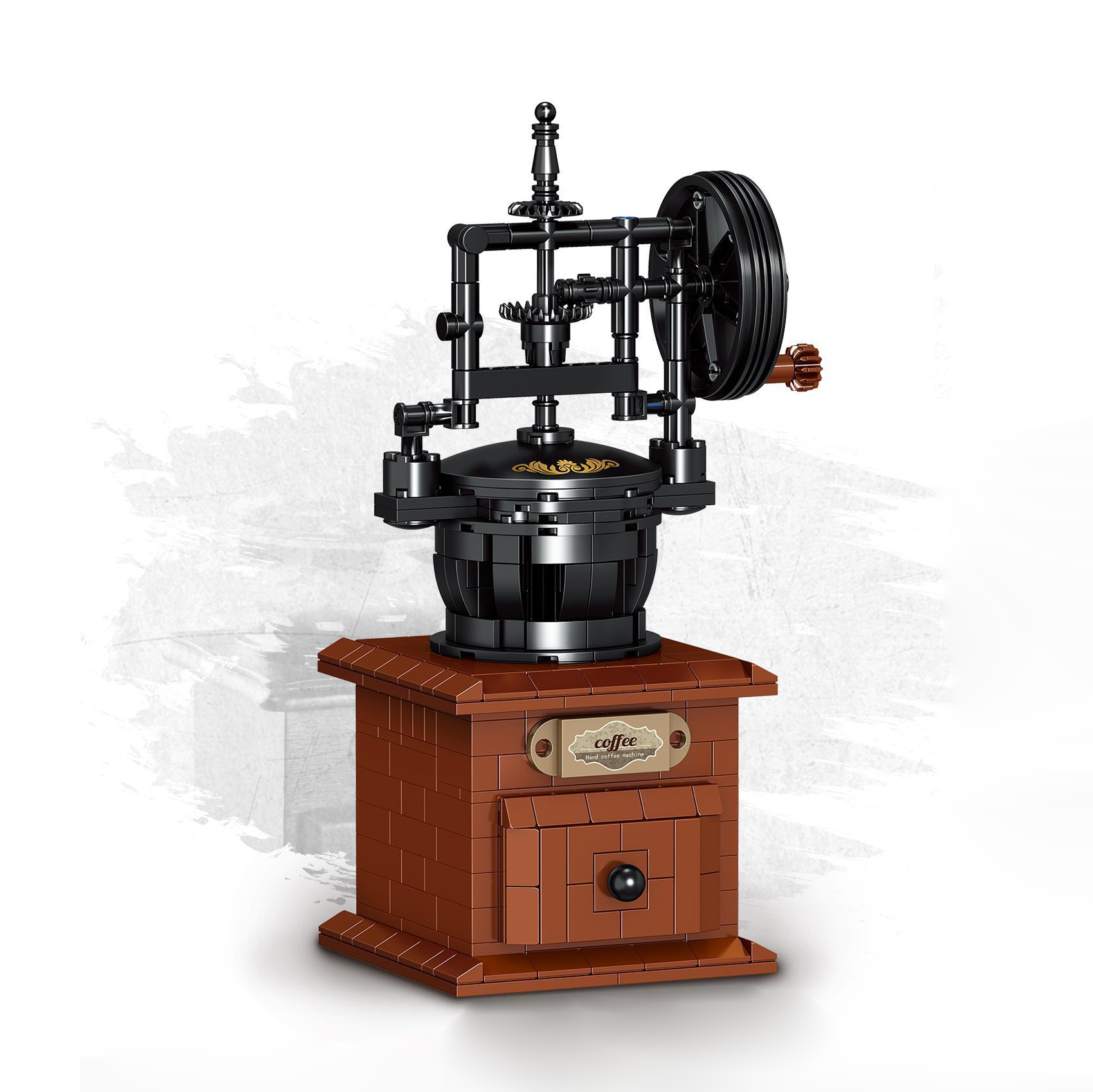 🛠️ Vintage Manual Coffee Grinder Building Set