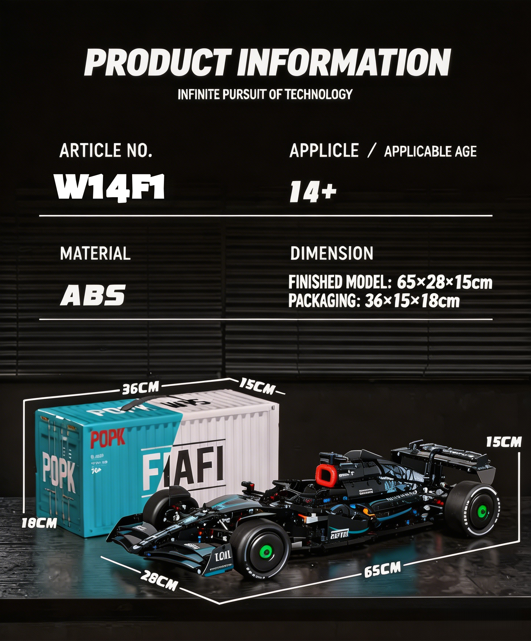65CM F1 Formula 1 Racing Car Building Set – British Racing Green Edition