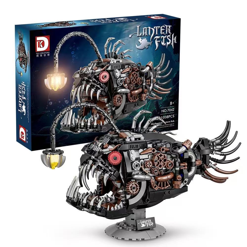 Build the Beast of the Deep — Mechanical Lantern Fish Steampunk Building Set
