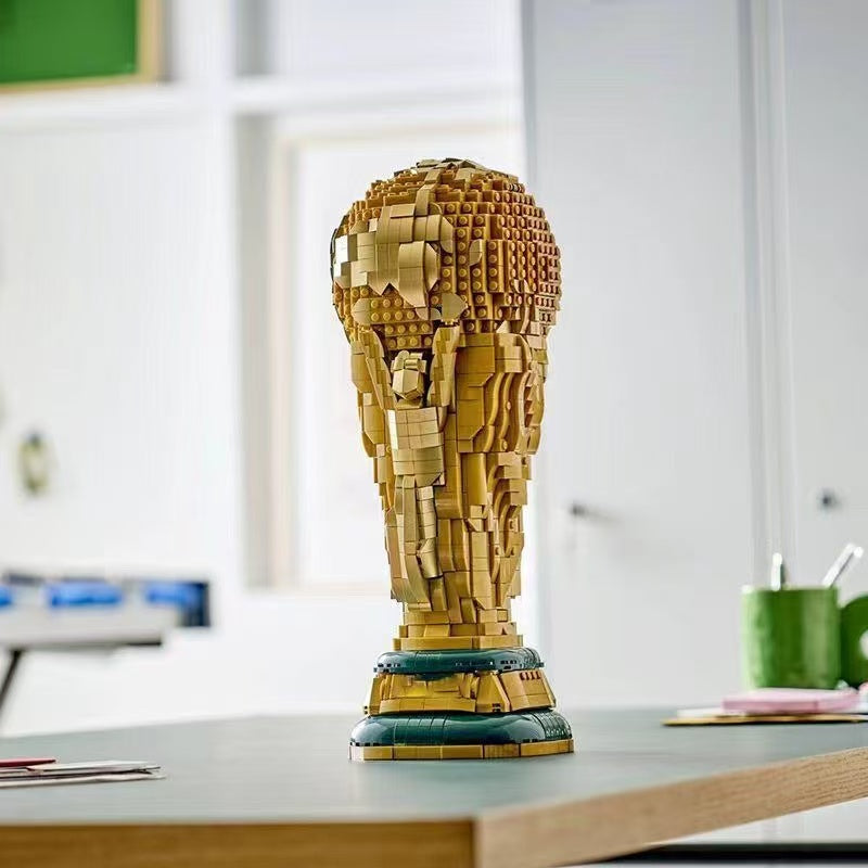 2842pcs FIFA World Cup Trophy Replica Building Kit | Gold Champion Cup 3D Brick Model | Best Gift for Football Fans 2026