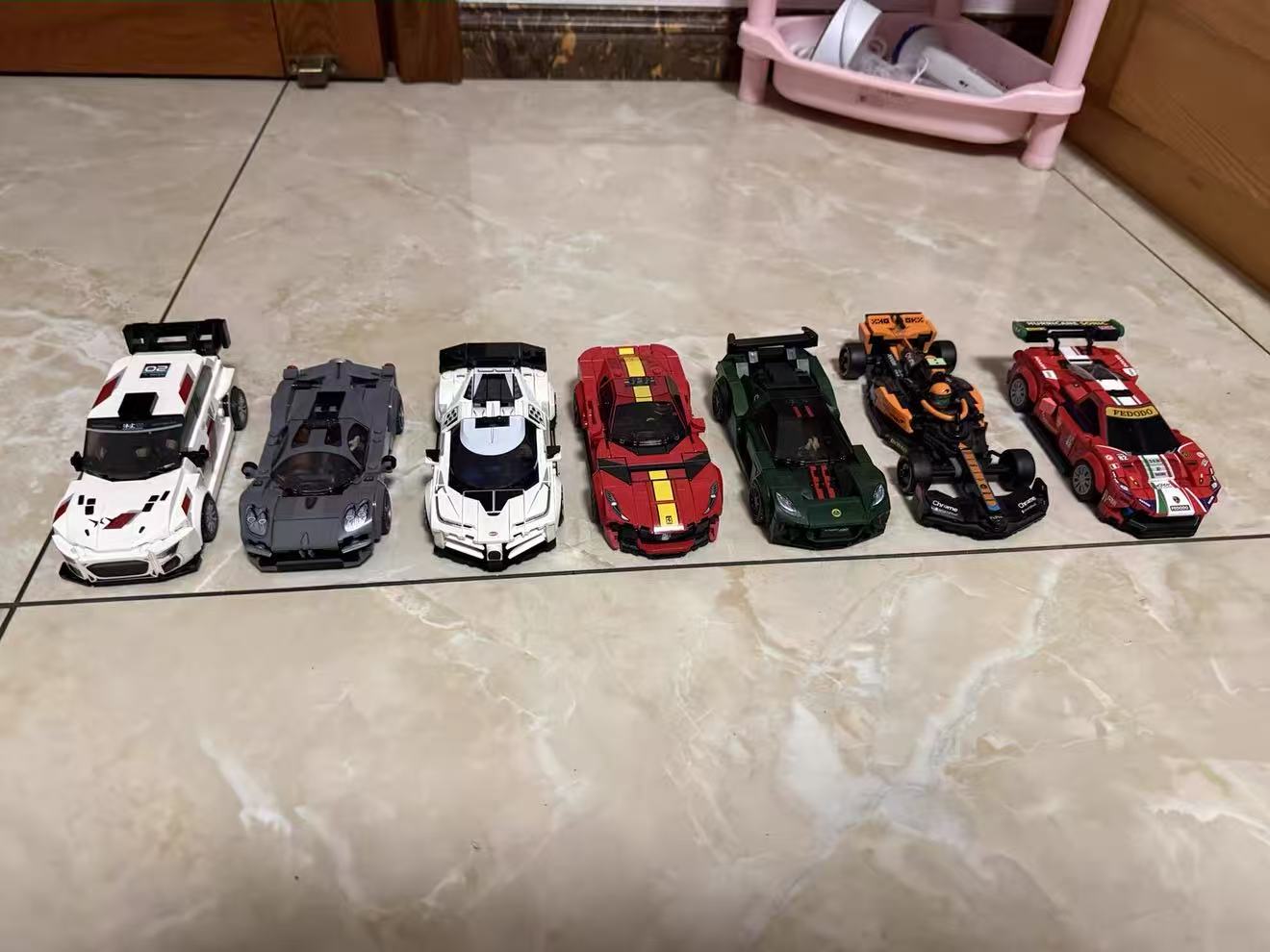Customer lineup of brick car models